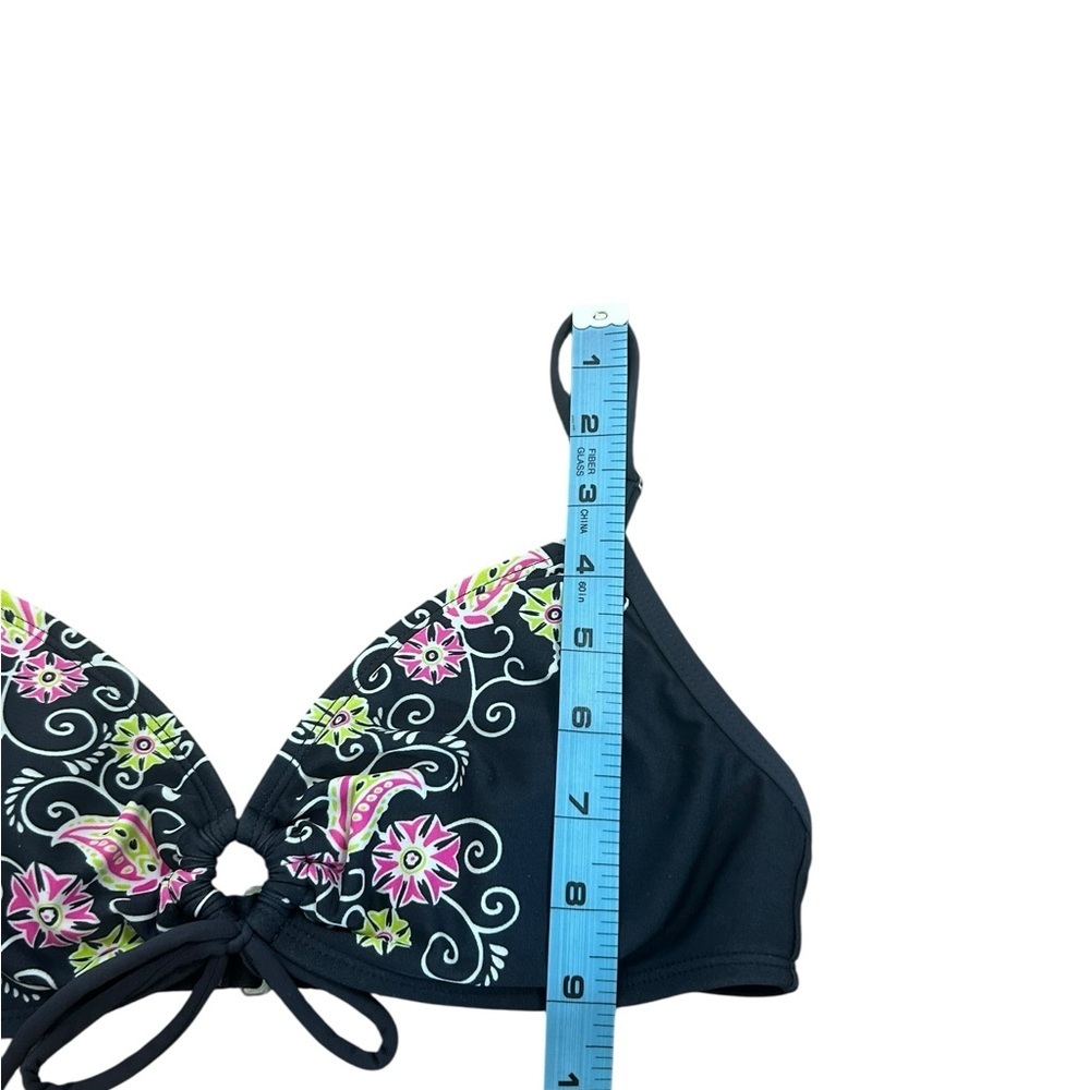 Athleta Grey Paisley Floral Off Shore Padded Bikini Top Swimwear Womens Sz XS - Picture 10 of 10